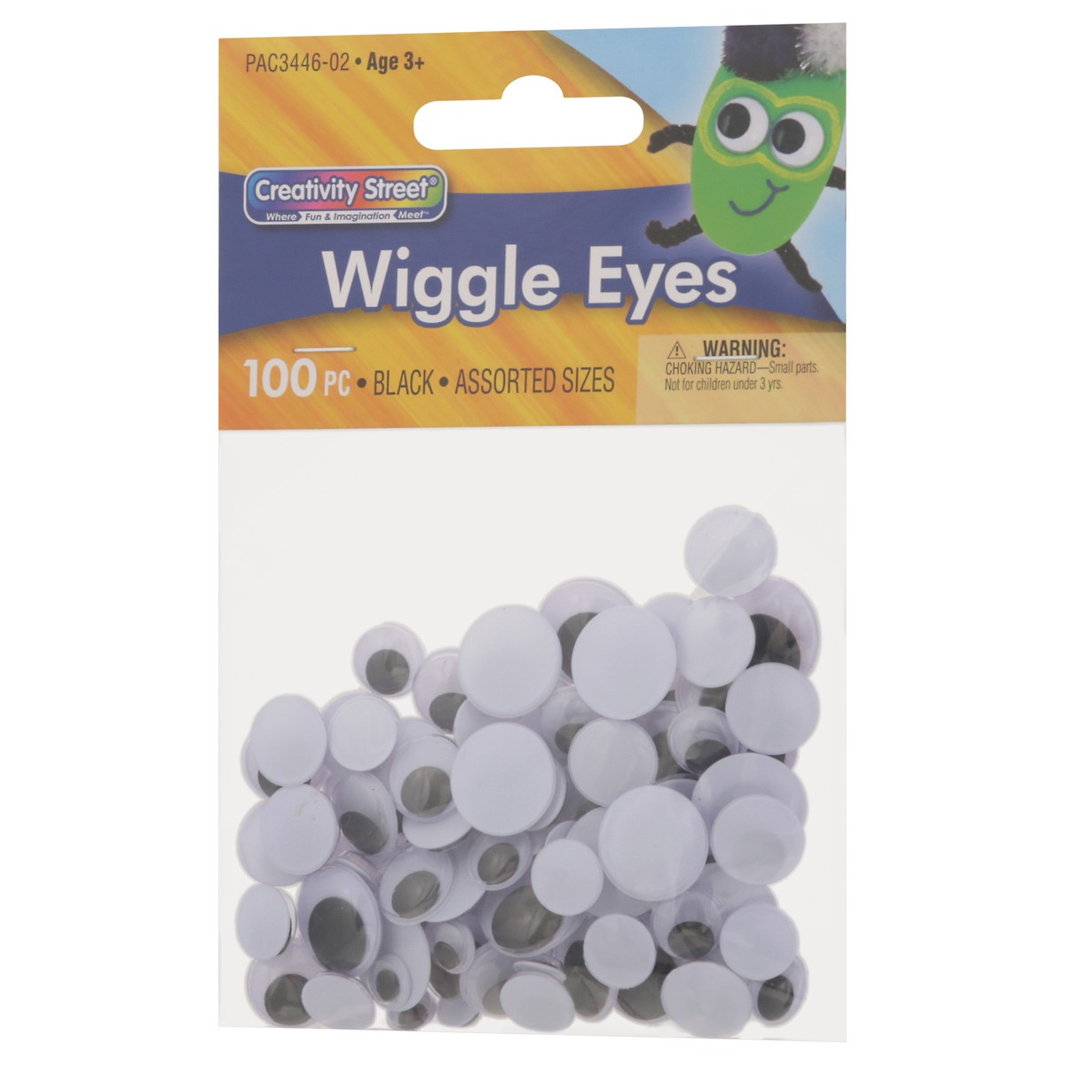 slide 10 of 11, Creativity Street Wiggle Eyes, Black, Assorted Sizes, 100 Pieces, 100 pc