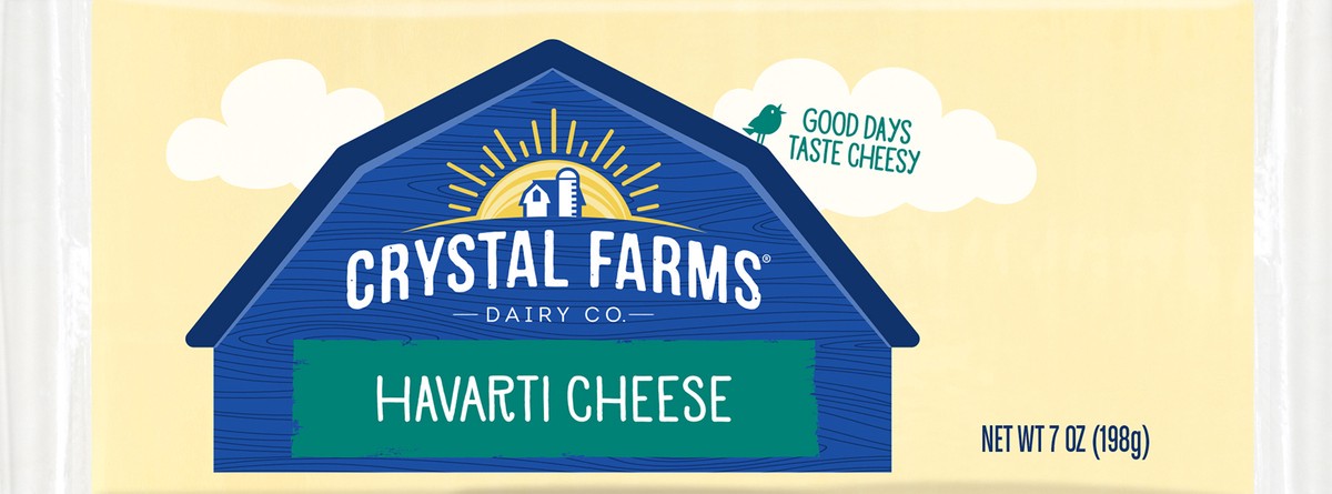 slide 7 of 8, Crystal Farms Havarti Cheese Block, 7 oz, 7 oz