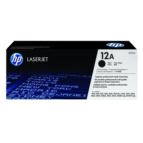 slide 1 of 3, HP 12A Black Original Toner Cartridge (Q2612A), 1 ct