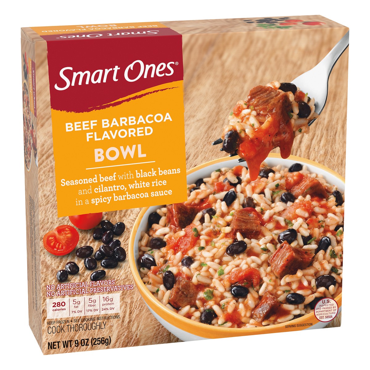 slide 5 of 10, Smart Ones Beef Barbacoa Bowl Frozen Meal, 9 oz Box, 9 oz