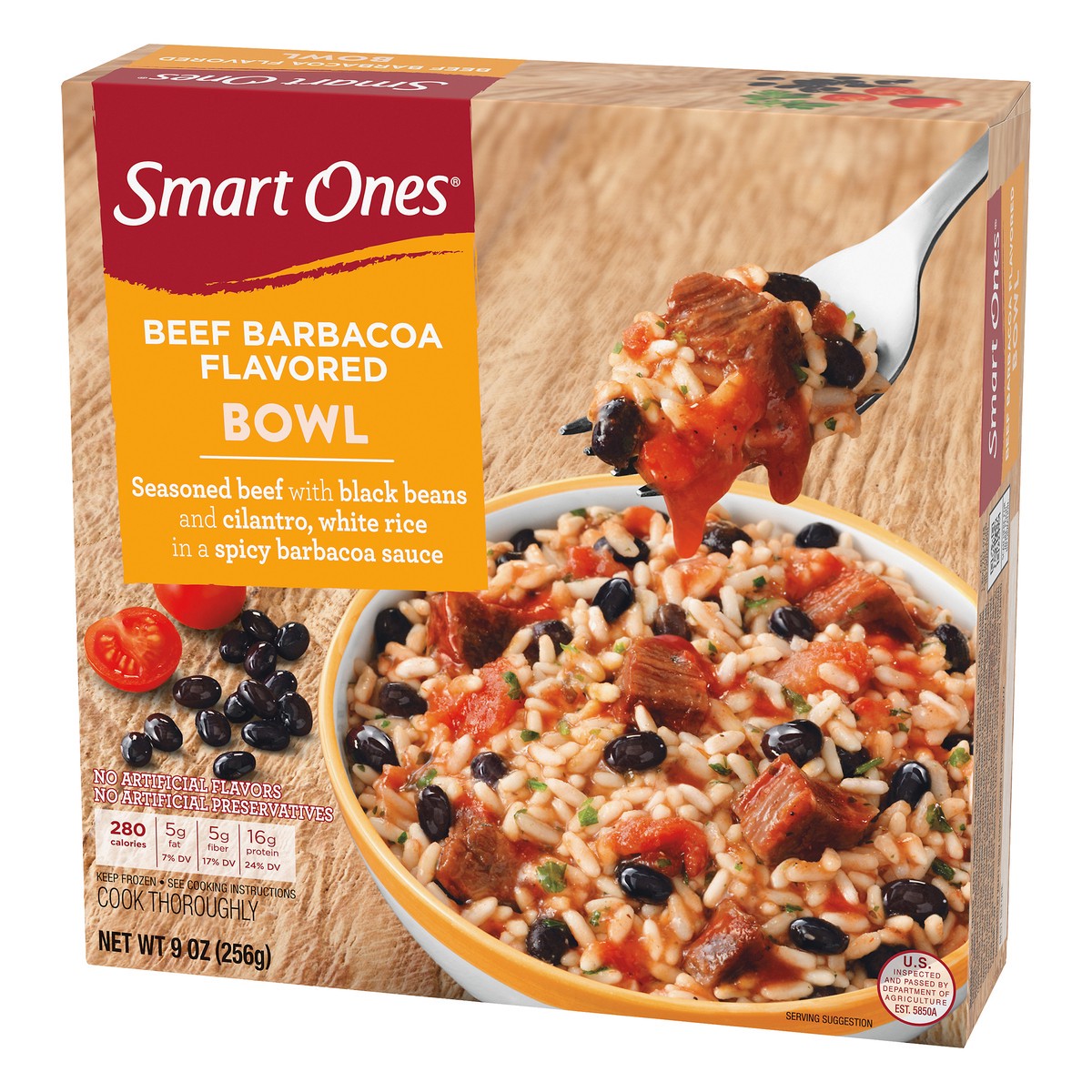 slide 8 of 10, Smart Ones Beef Barbacoa Bowl Frozen Meal, 9 oz Box, 9 oz