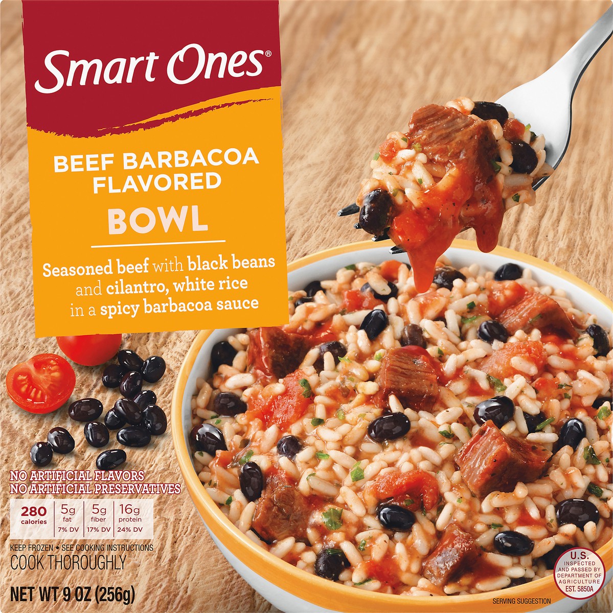 slide 4 of 10, Smart Ones Beef Barbacoa Bowl Frozen Meal, 9 oz Box, 9 oz