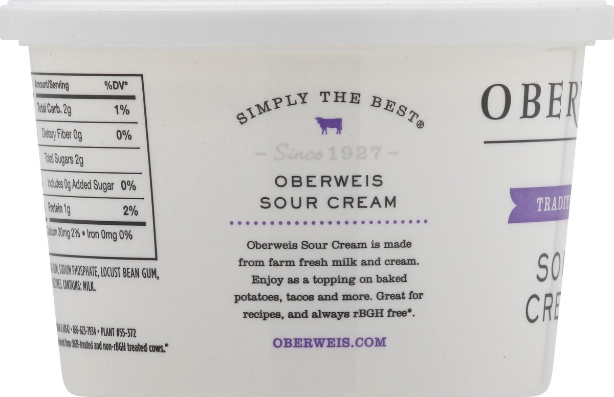 slide 2 of 13, Oberweis Traditional Sour Cream 16 oz, 16 oz