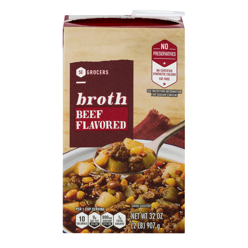 slide 1 of 1, SE Grocers Broth Beef, 32 oz