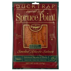 Ducktrap River of Maine Spruce Point Smoked Atlantic Salmon with Added Cracked Pepper & Garlic