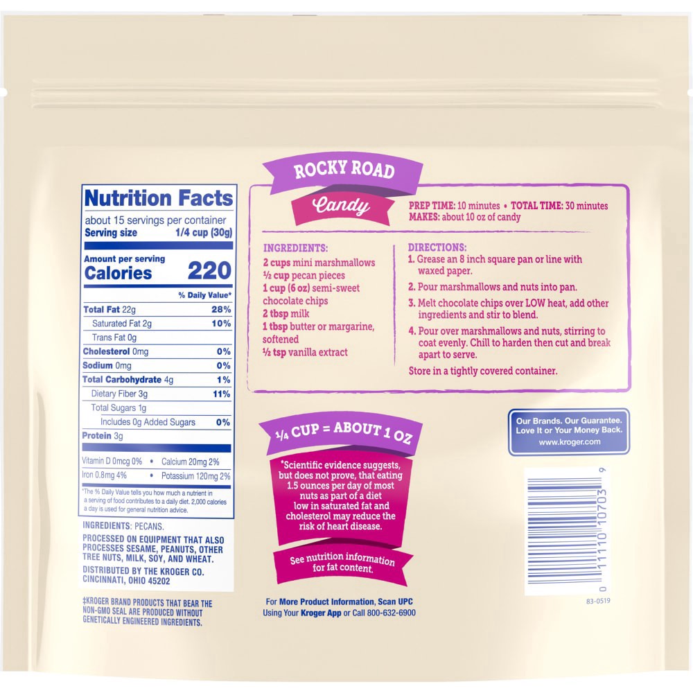 slide 3 of 3, Kroger Pecan Pieces, 16 oz