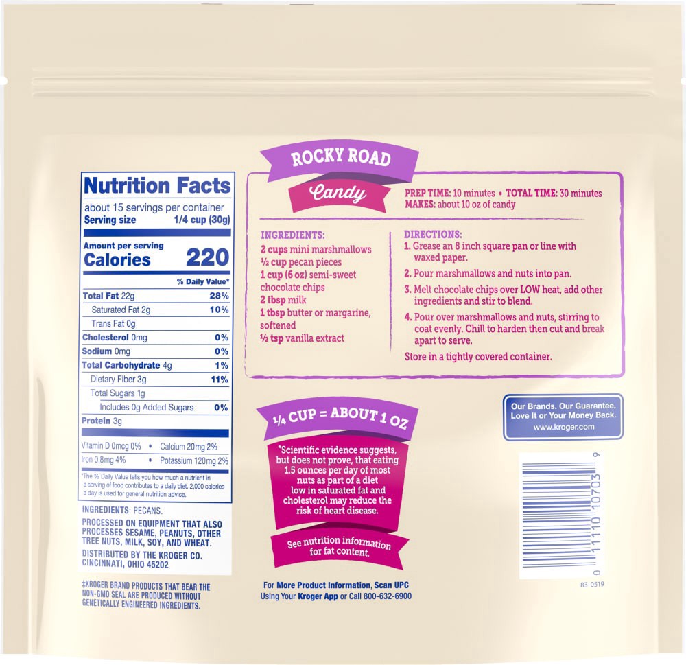 slide 2 of 3, Kroger Pecan Pieces, 16 oz