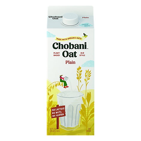 slide 1 of 1, Chobani Oat Plain, 52 oz