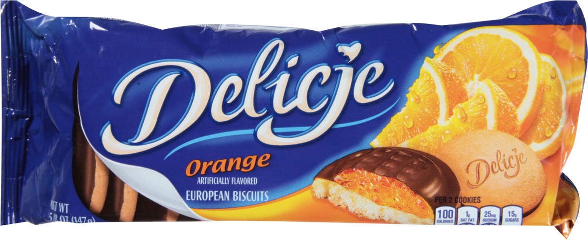 slide 6 of 9, Delicje European Orange Biscuits 5.18 oz, 5.18 oz