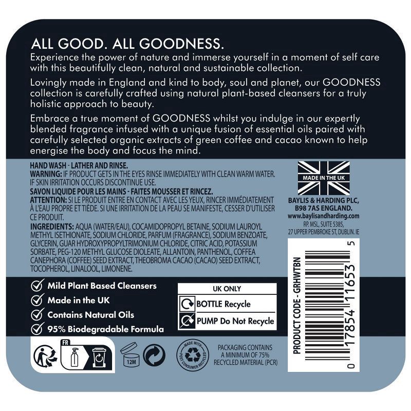 slide 5 of 6, Baylis & Harding Goodness Hand Wash - Tonka Bean & Neroli - 16.9 fl oz, 16.9 fl oz