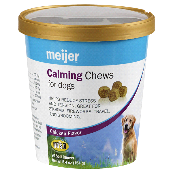 slide 1 of 1, Meijer Dog Quiet Moments Calming Aid Soft Chews, 70 ct