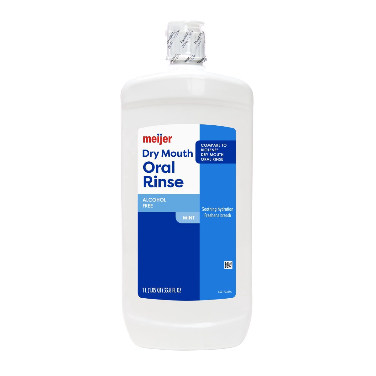 slide 1 of 5, Meijer Dry Mouth Oral Rinse, Mint, 33.8 fl oz