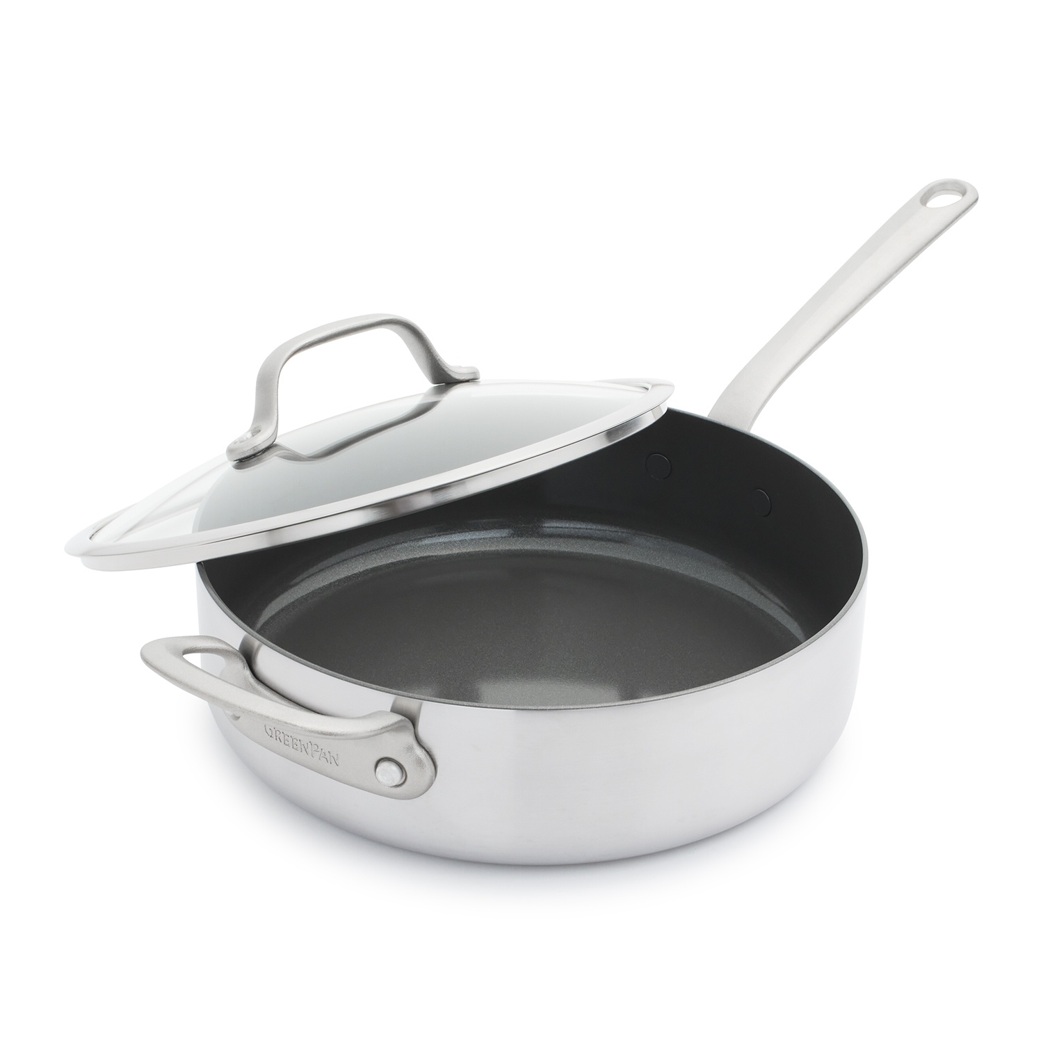 slide 1 of 1, GreenPan Craft Steel Covered Saut Pan, 4 qt