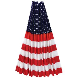 Destination Holiday Flocked Patriotic Bunting Flag