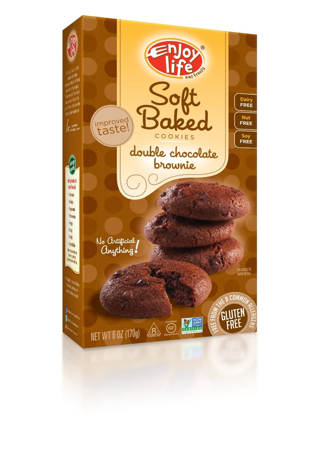 slide 1 of 1, Enjoy Life Foods Cookies, Double Chocolate Brownie, Soft Baked, 6 oz