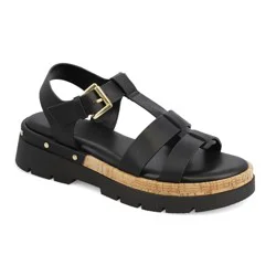 Mia Girl Women's Brooke-Fc Fisherman Sandal, Black, Size 6