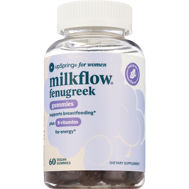 slide 1 of 1, Upspring Milkflow Fenugreek Gummies, Grape Flavored, 60 Ct, 60 ct