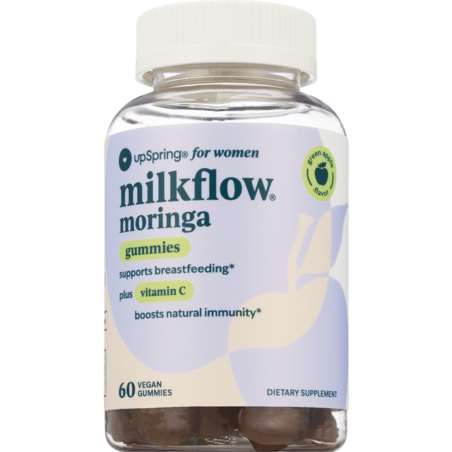 slide 1 of 1, Upspring Milkflow Lactation Support Moringa Green Apple-Flavored Gummies, 60 Ct, 60 ct