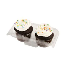 Iced 2 ct Chocolate Cupcakes 4 oz