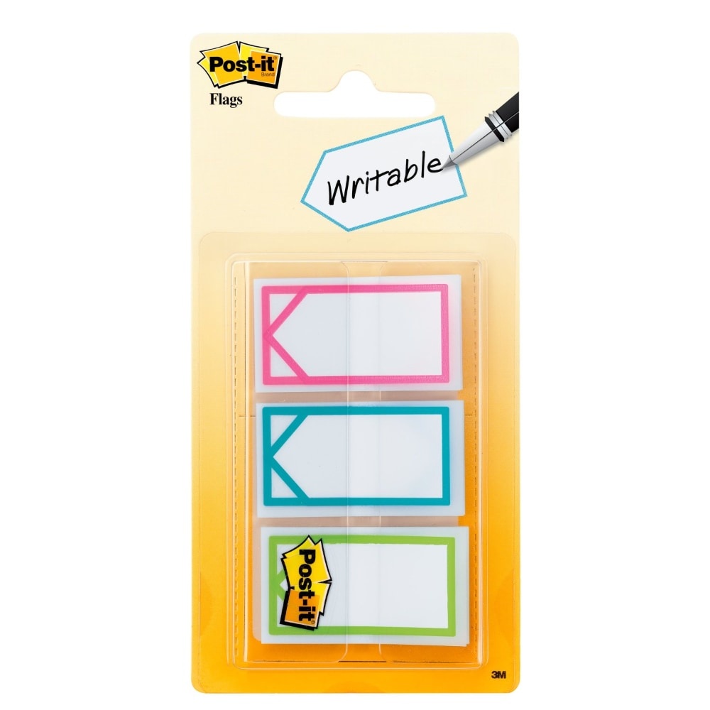 slide 1 of 1, Post-it Memo Flags - 60 Piece- White/Multi-Color, 60 ct