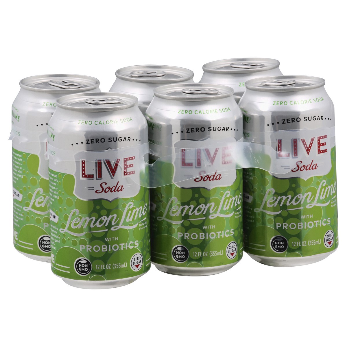 slide 2 of 9, Live Soda Lemon Lime Soda 6 ea, 6 ct