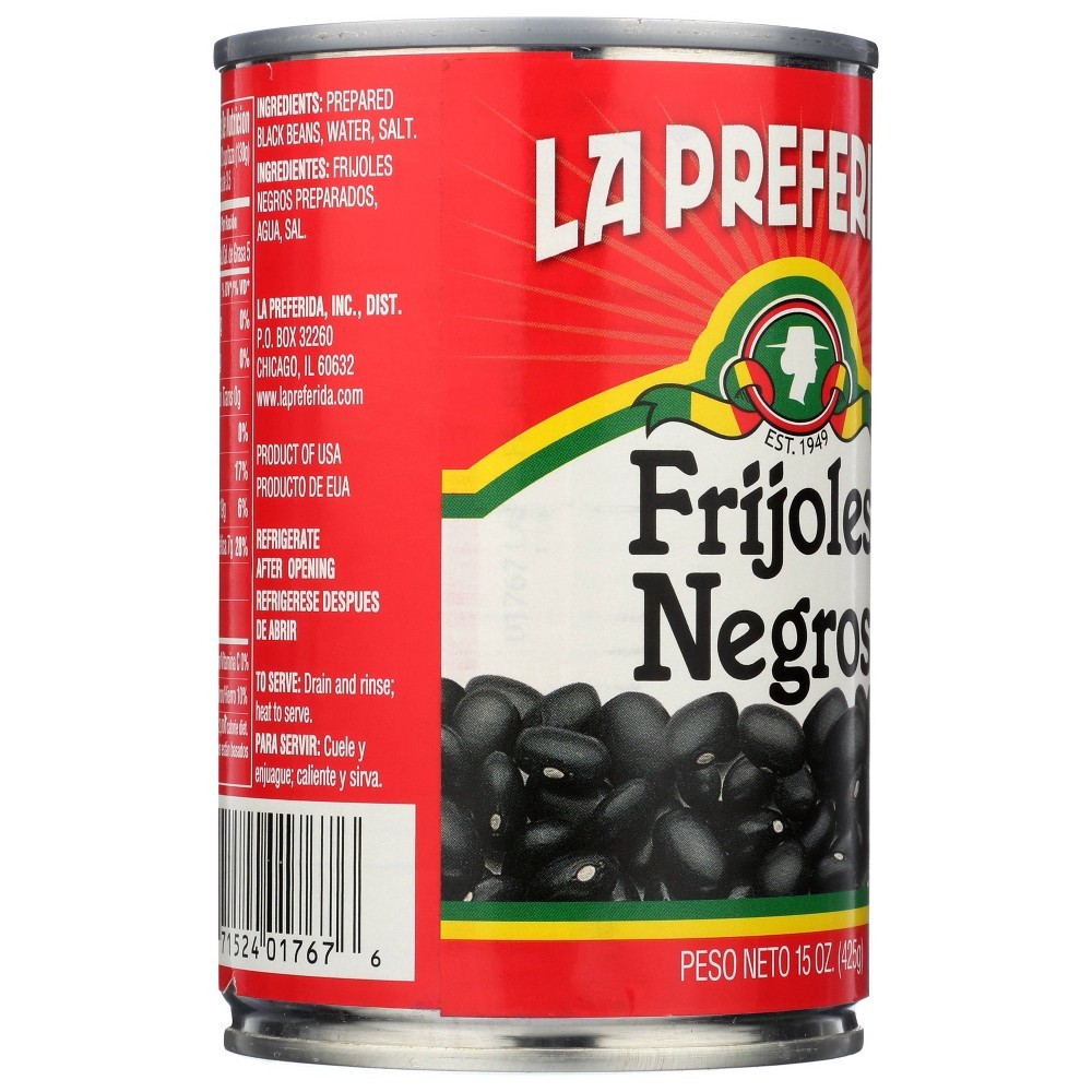 slide 2 of 3, La Preferida Black Beans, 15 oz