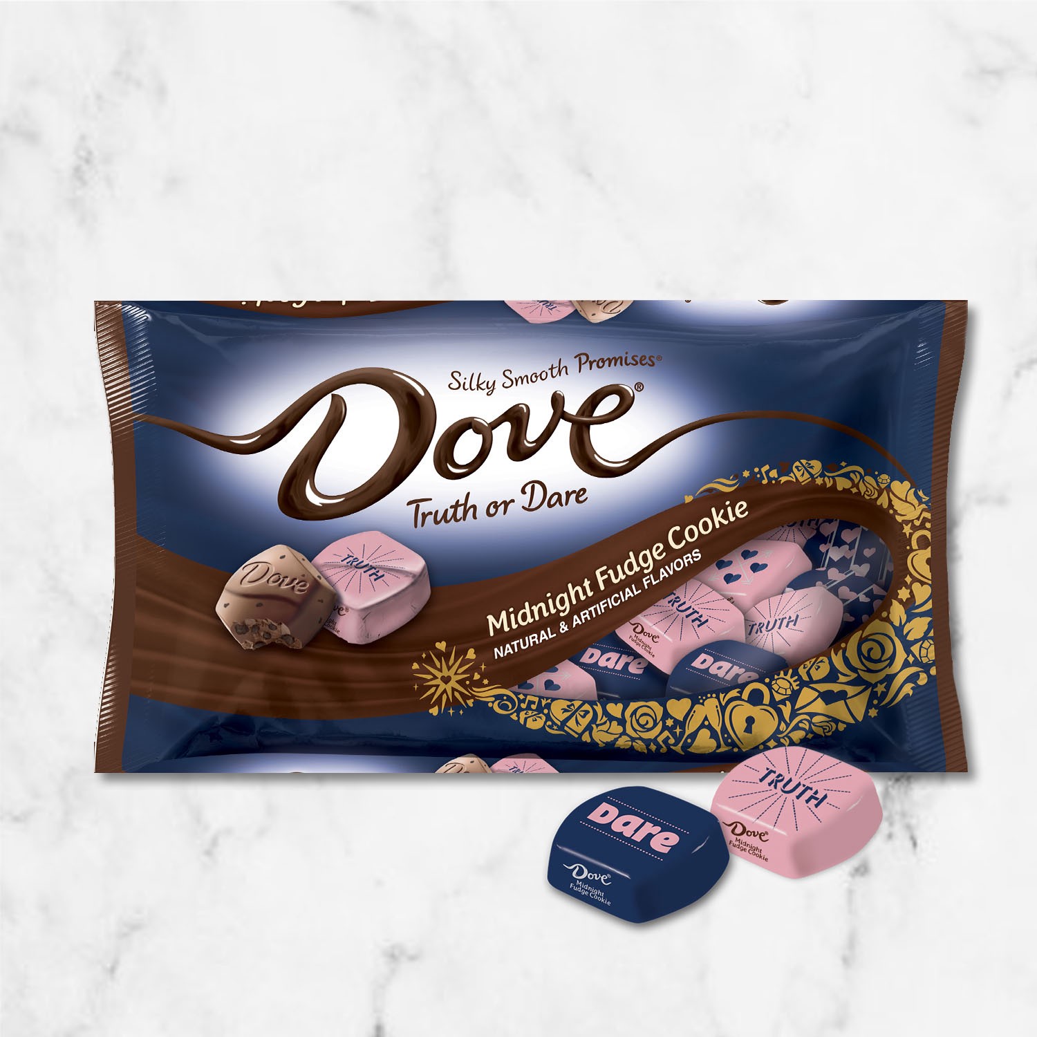 slide 4 of 5, DOVE PROMISES Midnight Fudge Cookie Chocolate Valentine Candy, 7.94 oz, 7.94 oz