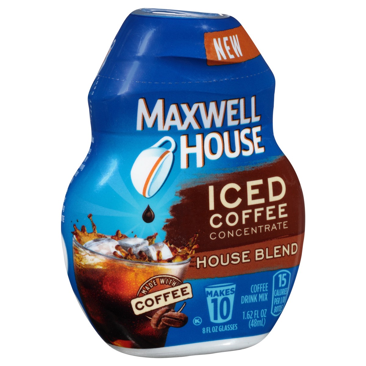 slide 6 of 13, Maxwell House house Blend Iced Coffee Liquid Concentrate, 1.62 fl oz