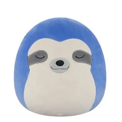 Squishmallows 12" Blue Sloth with White Belly and Closed Eyes
