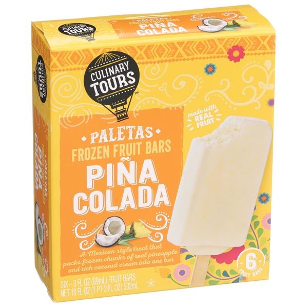 slide 1 of 1, Culinary Tours Pina Colada Paletas Frozen Fruit Bars, 18 fl oz