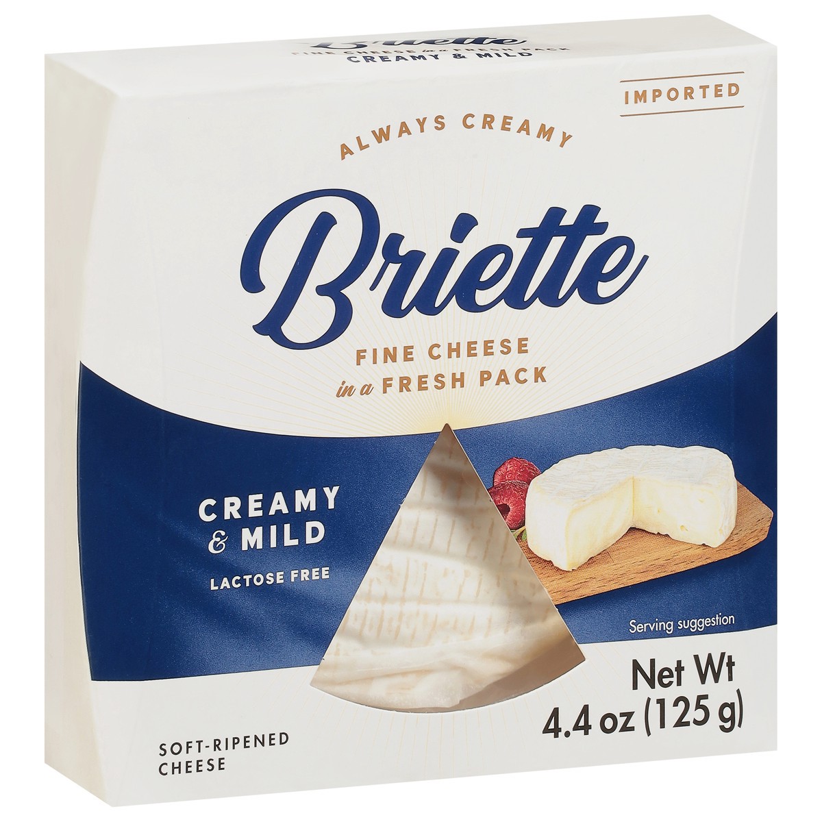 slide 4 of 9, Briette Creamy & Mild Soft-Ripened Cheese 4.4 oz, 4.4 oz