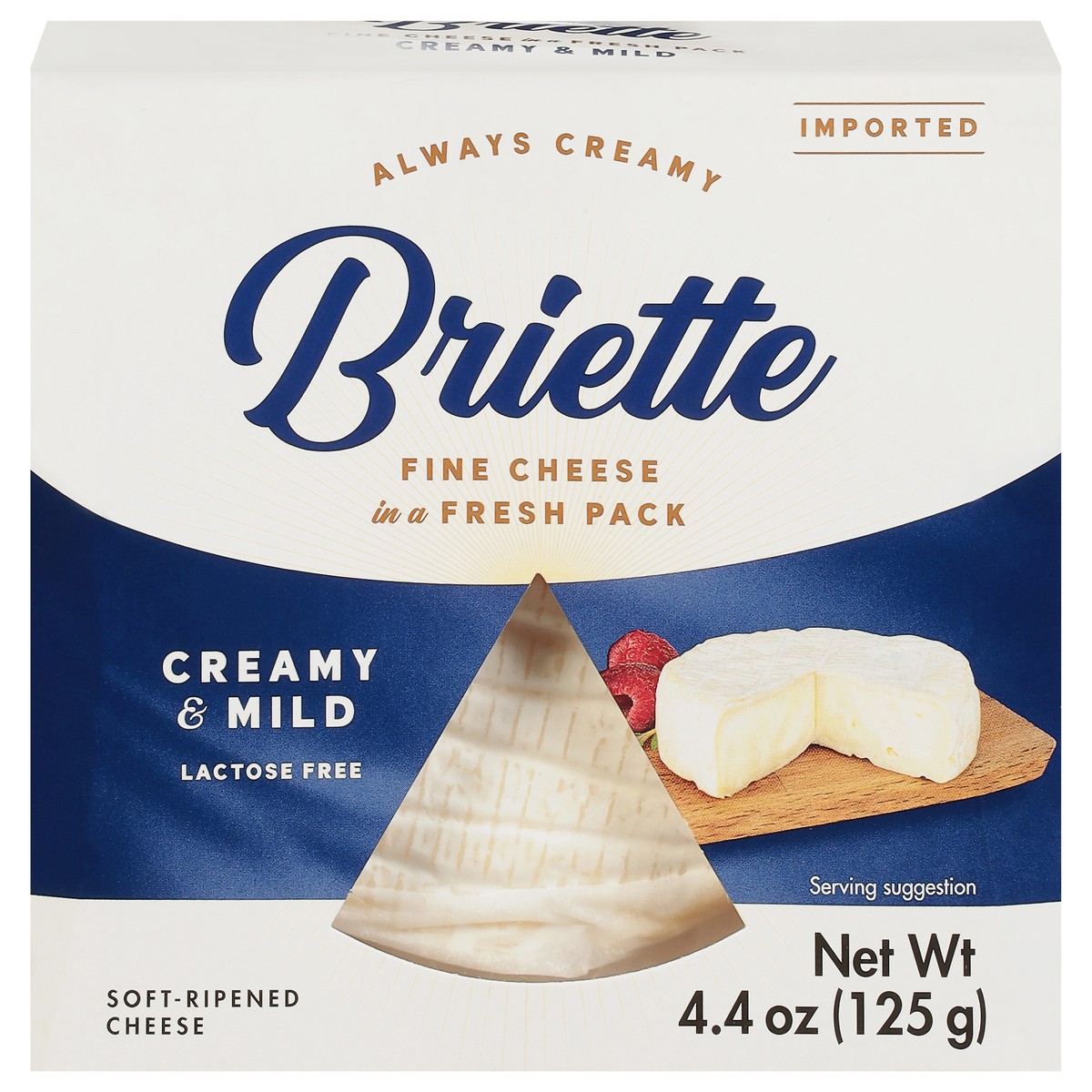 slide 1 of 9, Briette Creamy & Mild Soft-Ripened Cheese 4.4 oz, 4.4 oz