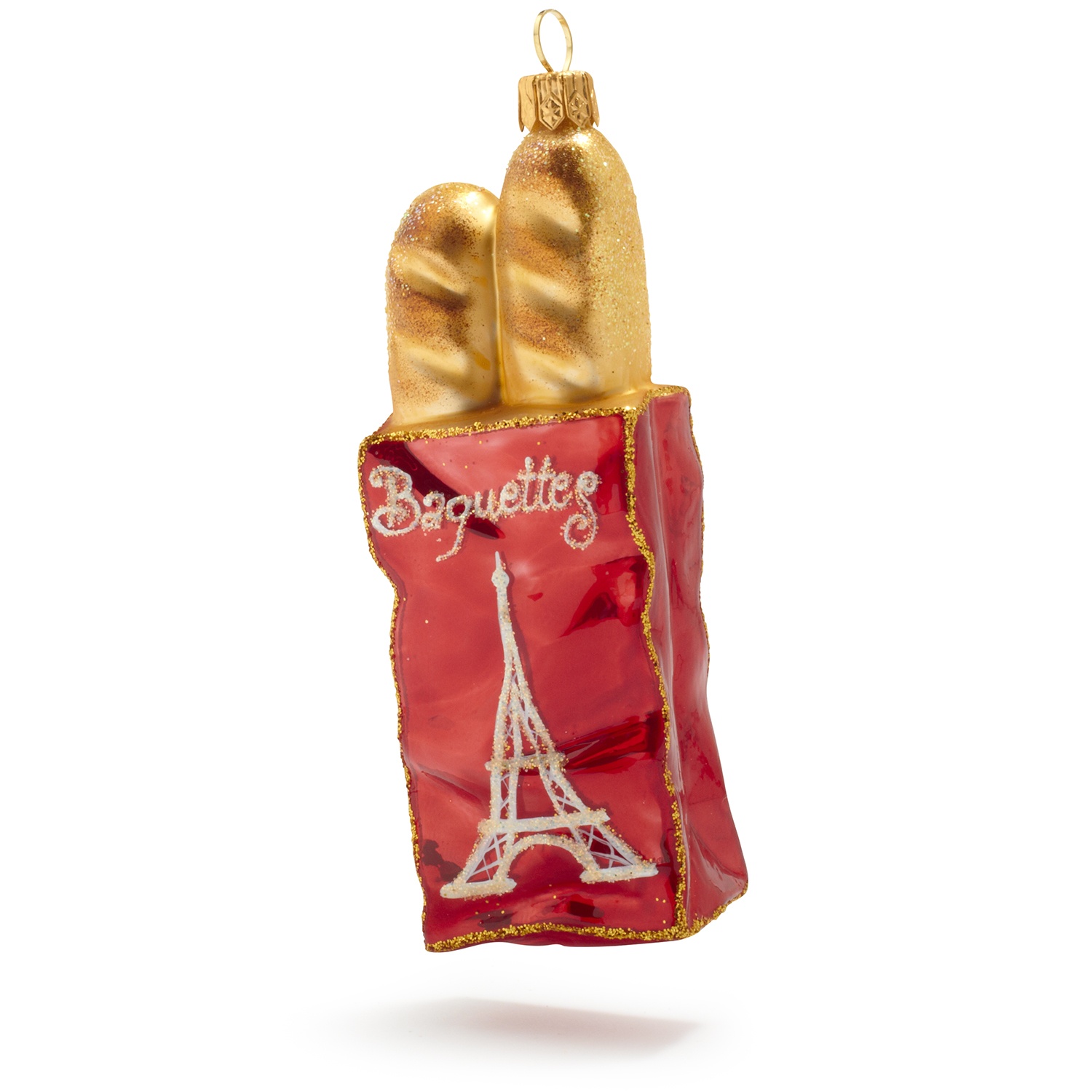 slide 1 of 1, Sur La Table Baguette Bag Glass Ornament, 1 ct