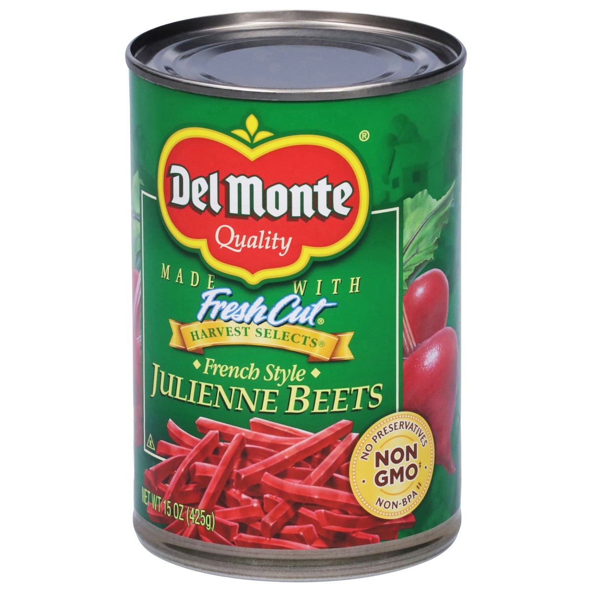 slide 5 of 9, Del Monte Fresh Cut French Style Julienne Beets, 15 oz