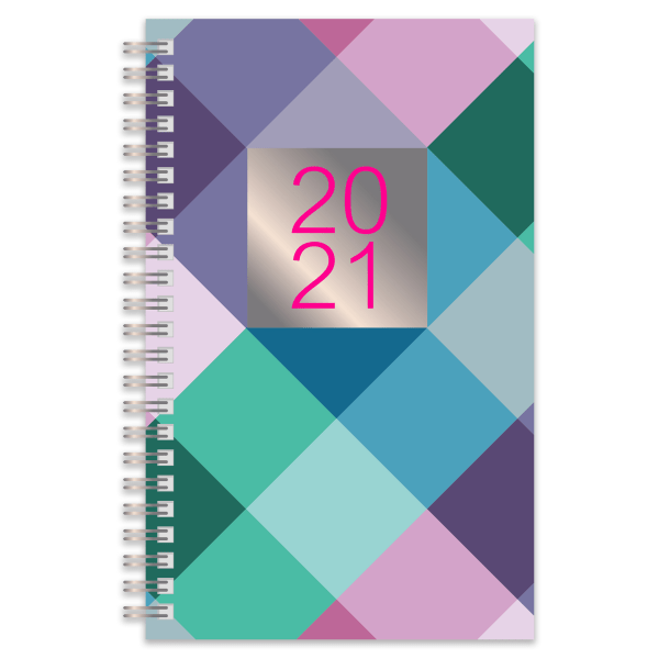 slide 1 of 3, Office Depot Brand Weekly/Monthly Planner, 5'' X 8'', Buffalo Check, January To December 2021, 1 ct