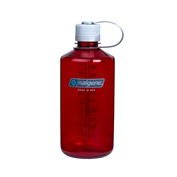 slide 1 of 1, Nalgene Narrow Mouth Water Bottle Outdoor Red, 32 oz