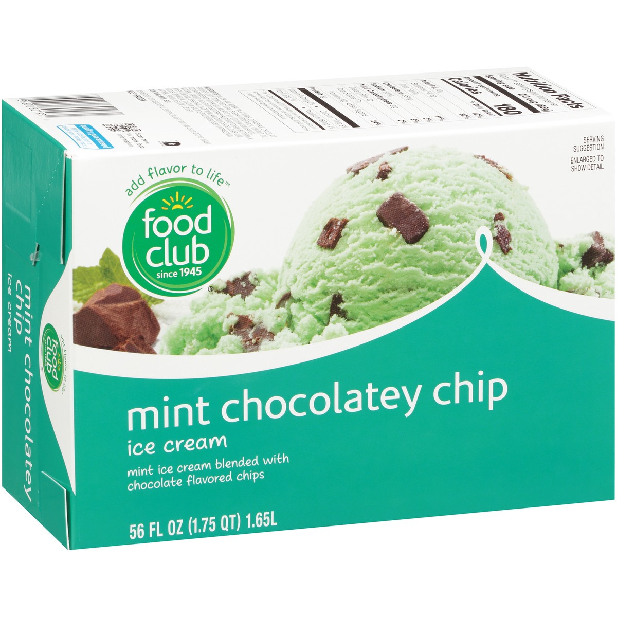 slide 14 of 14, Food Club Mint Chocolatey Chip Ice Cream, 56 fl oz