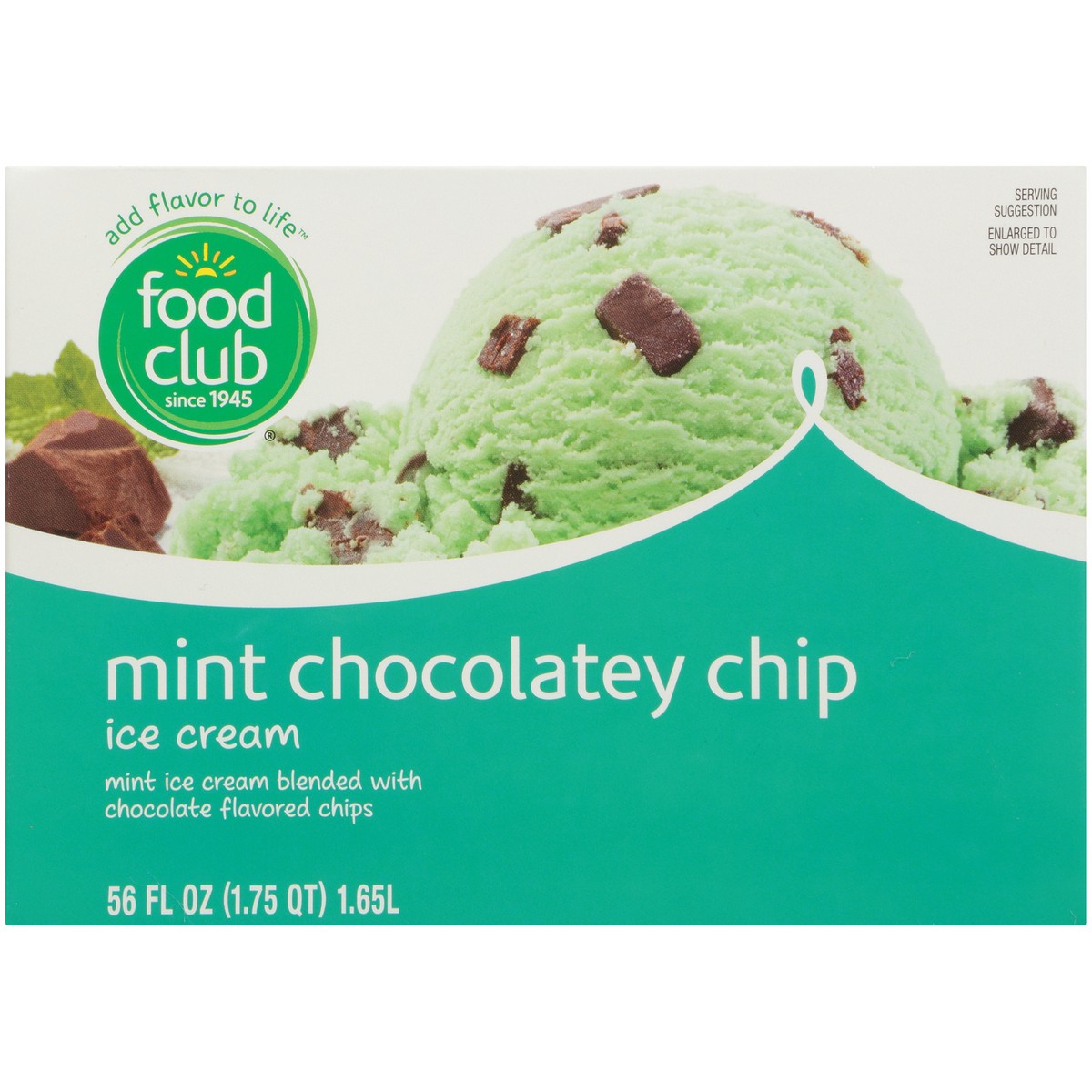 slide 8 of 14, Food Club Mint Chocolatey Chip Ice Cream, 56 fl oz