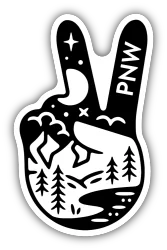 Stickers Northwest Pnw Peace Scene Vinyl Sticker