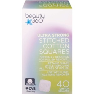 slide 1 of 1, Beauty 360 Ultra Strong Stitched Cotton Squares, 40 ct