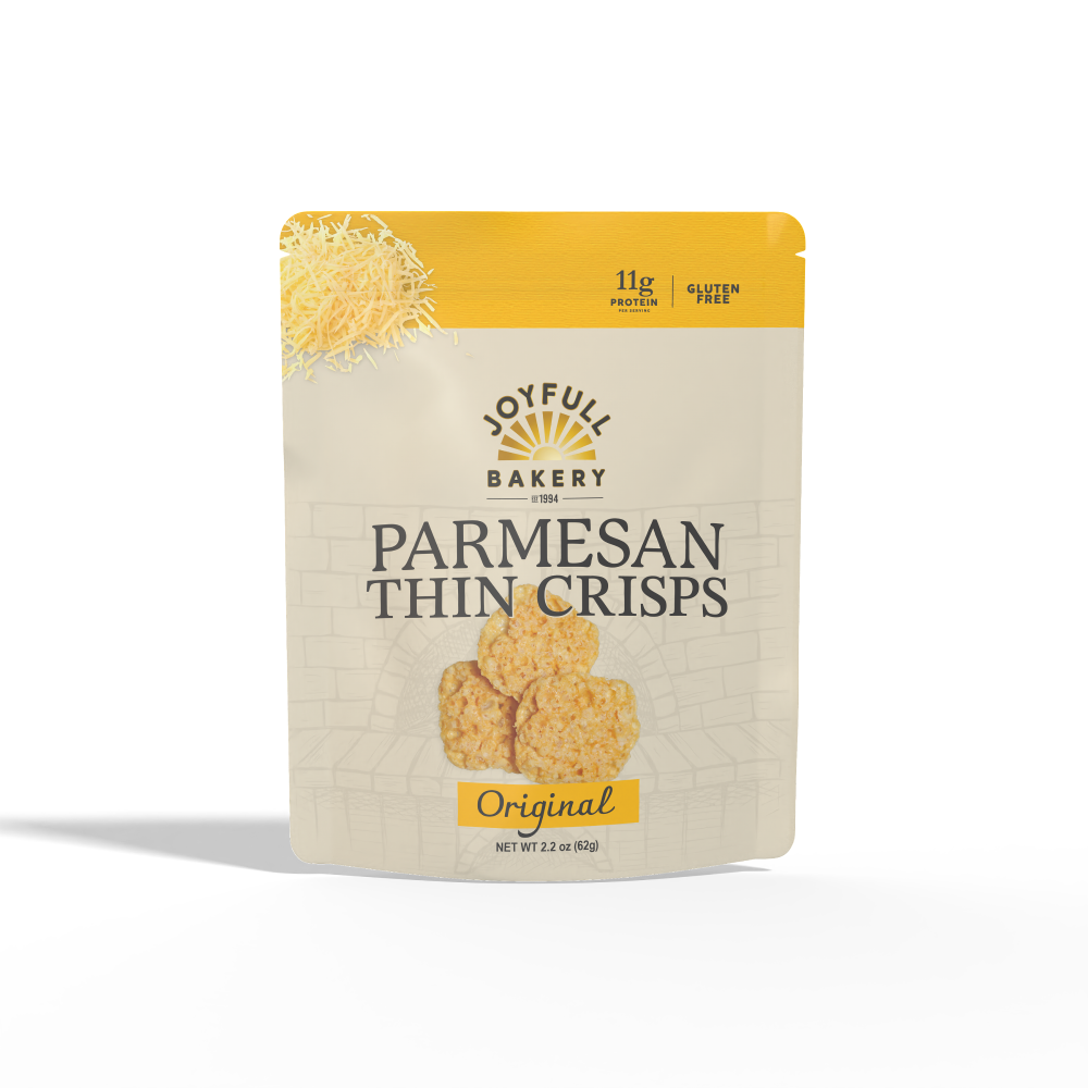 slide 1 of 2, Joyfull Bakery Original Gluten Free Parmesan Thin Crisps, 2.2 oz