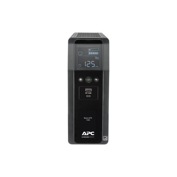 slide 5 of 7, APC Back-Ups Pro 10-Outlet Tower Uninterruptible Power Supply, 1,350Va/810 Watts, Bn1350M2, 1 ct