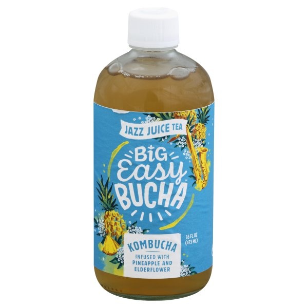 slide 1 of 1, Big Easy Bucha Kombucha, Jazz Juice Tea, 16 oz