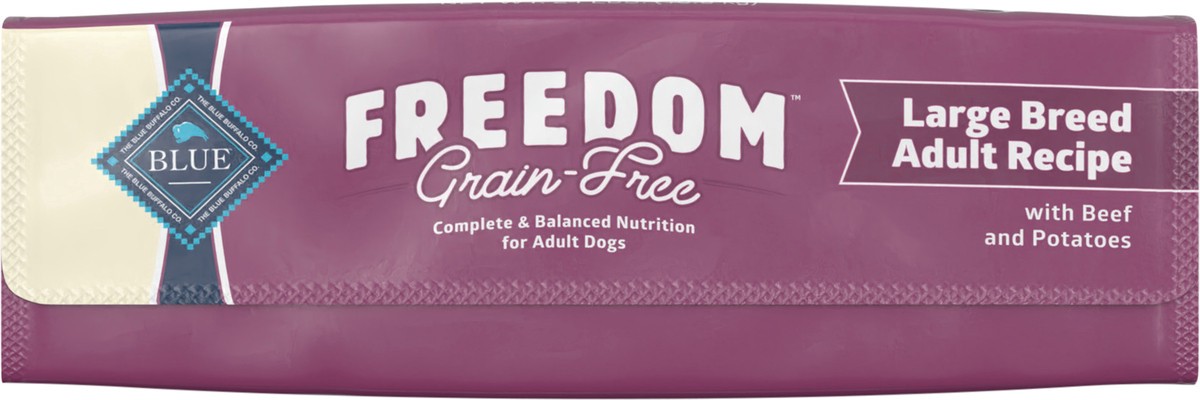 slide 7 of 13, Blue Buffalo Freedom Grain Free Natural Adult Large Breed Dry Dog Food, Beef 24-lb, 24 lb