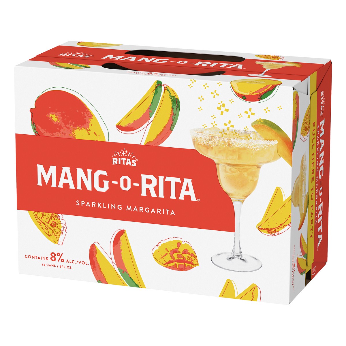 slide 3 of 8, RITAS 12 Pack Sparkling Mang-O-Rita Margarita 12 ea, 12 ct; 8 oz