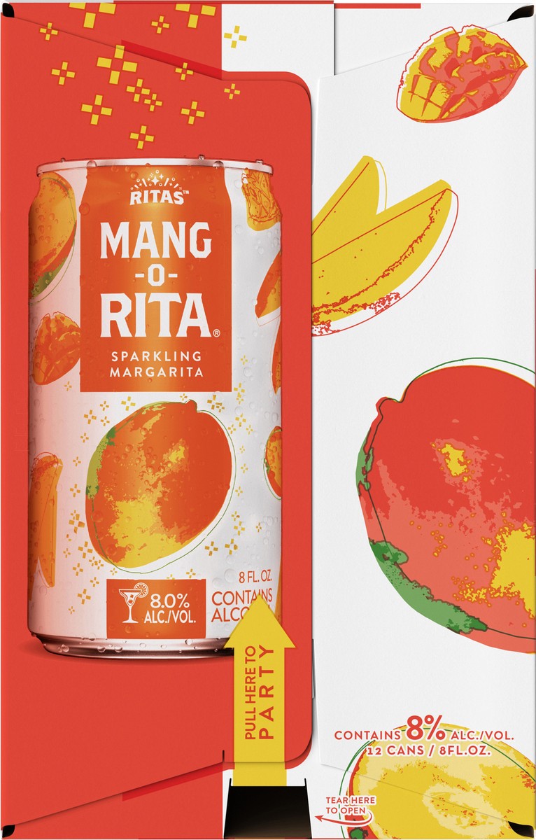 slide 4 of 8, RITAS 12 Pack Sparkling Mang-O-Rita Margarita 12 ea, 12 ct; 8 oz