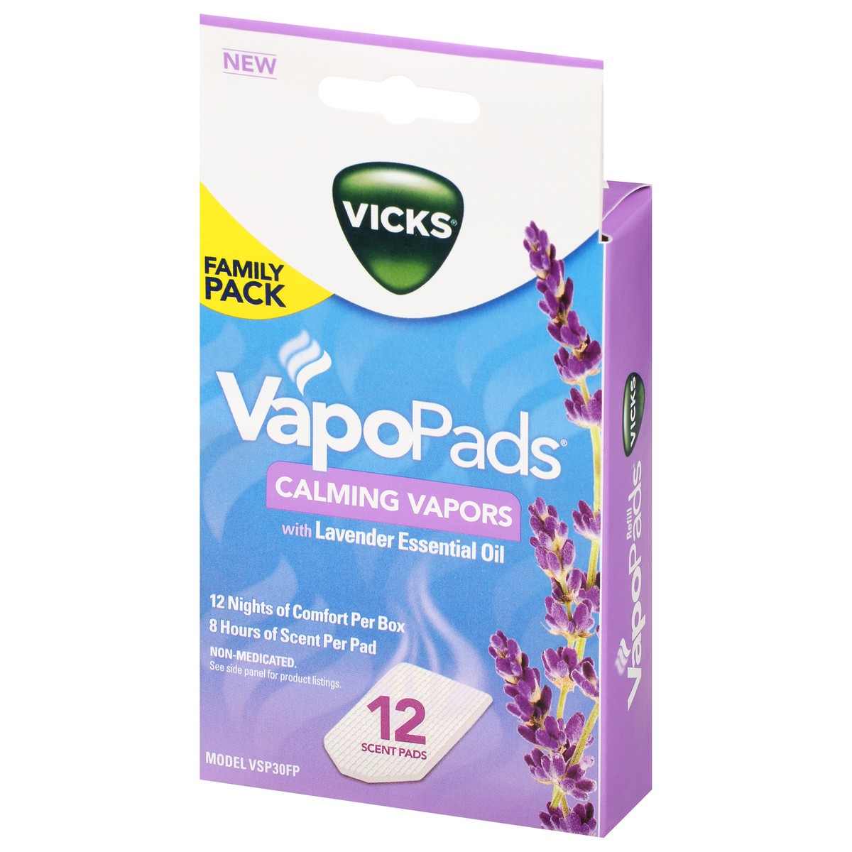 slide 3 of 9, Vicks VapoPads Calming Vapors with Lavender Essential Oil Family Pack 12 ea, 12 ct