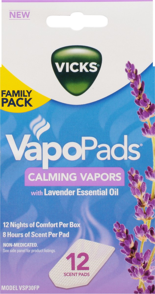 slide 5 of 9, Vicks VapoPads Calming Vapors with Lavender Essential Oil Family Pack 12 ea, 12 ct
