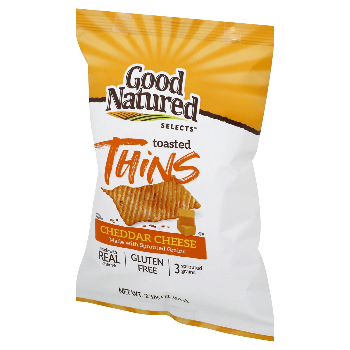 slide 5 of 9, Good Natured Cheddar Cheese Toasted Thins 2.375 oz, 2.375 oz