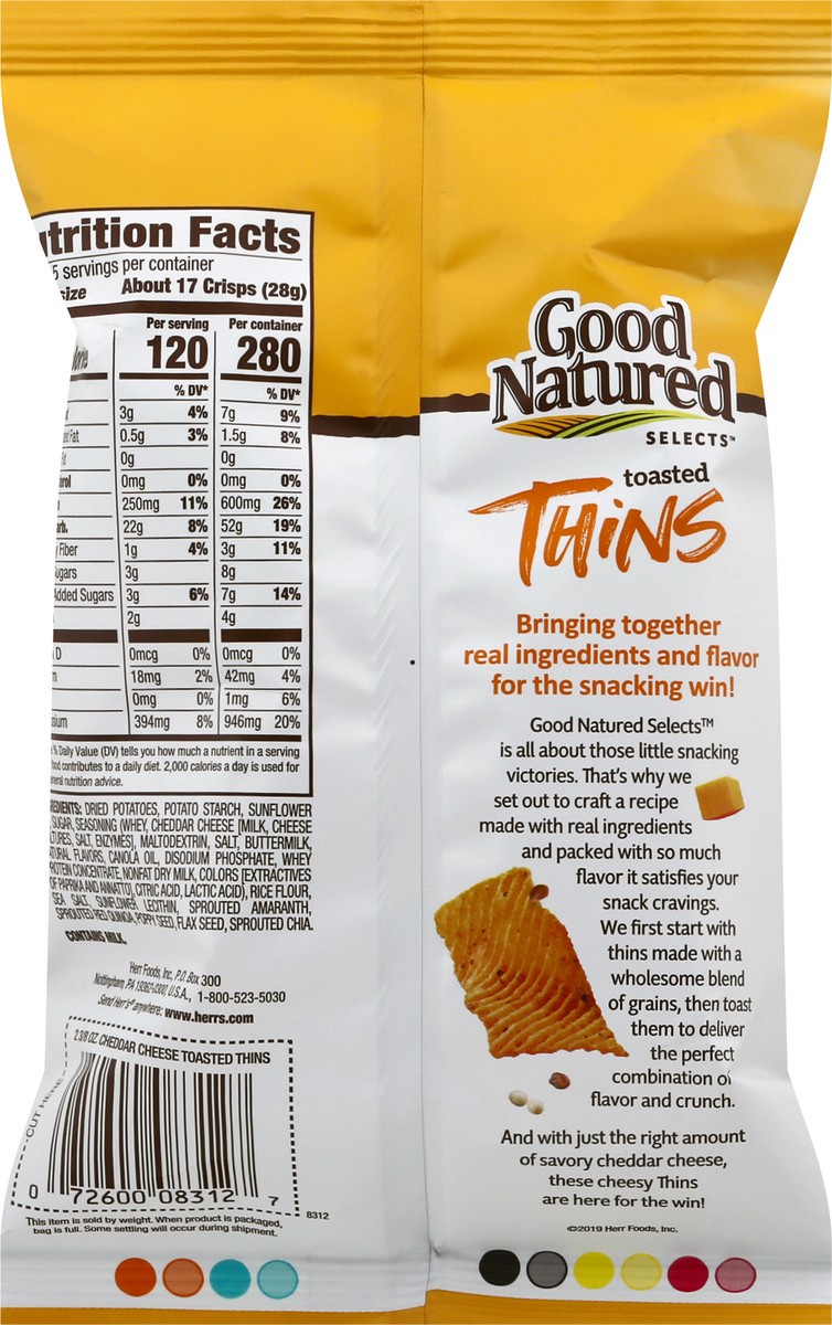 slide 8 of 9, Good Natured Cheddar Cheese Toasted Thins 2.375 oz, 2.375 oz